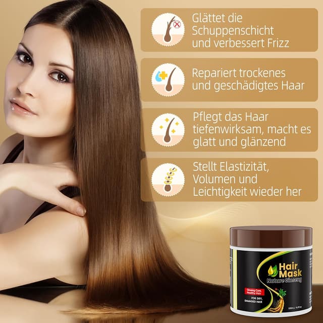 Detalle 2 de Haarmaske 500ml Tiefenreparatur Keratin für trockenes Haar