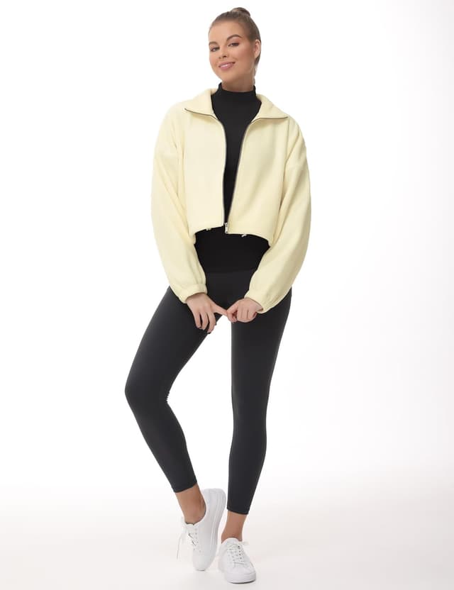 Detalle de THE GYM PEOPLE sous-vêtement thermique à col roulé pour femme en polaire avec trous pour les pouces