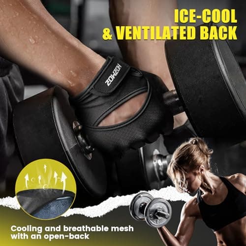 Thumbnail 3 de HOZMOZ Ventilated Weightlifting Gloves with Full Palm Protection
