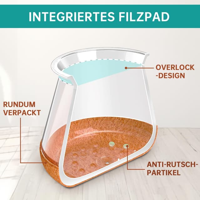 Detalle de 32 gommini/feltrini in silicone per sedie con gambe rotonde (14–20 mm)