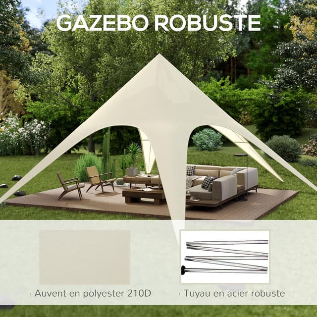 Detalle 2 de Tente de jardin Outsunny 10 x 10 m