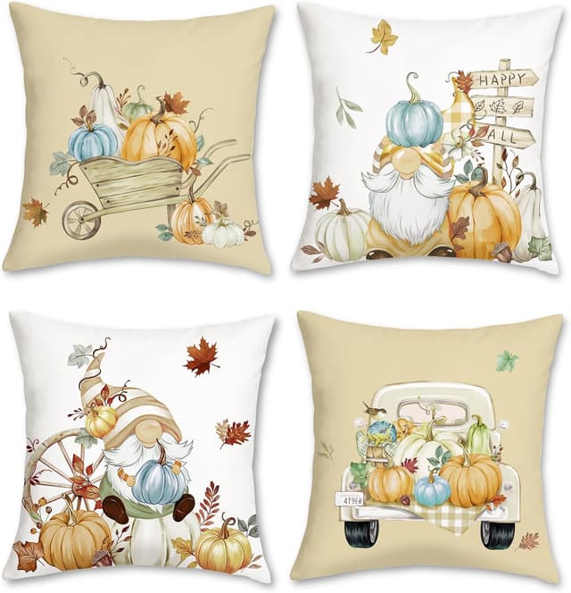 Imagen de Bonhause Autumn Pumpkins Cushion Covers 45 x 45 cm 🛋 en OfertitasTOP