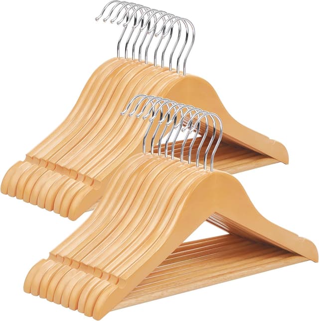 Imagen de SONGMICS Wood Children’s Hangers 20-Pack en OfertitasTOP