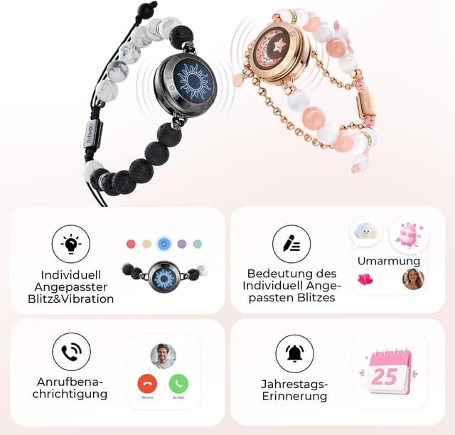 Detalle de TOTWOO Partnerarmband NB16 für Fernbeziehungen
