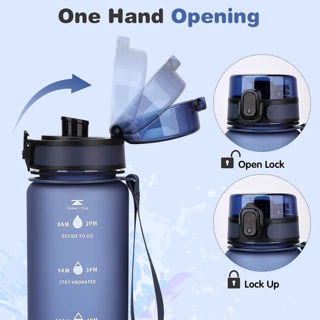 Thumbnail 4 de Gobravio 1L leakproof sports water bottle