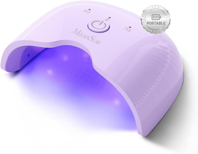 Detalle de MelodySusie ART06G Mini UV-Lampe für Gelnägel (6 W, wiederaufladbar) – kompakt mit Timer