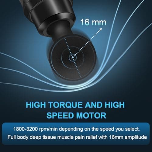 Detalle 1 de Zerolia pistola de masaje muscular 30 velocidades