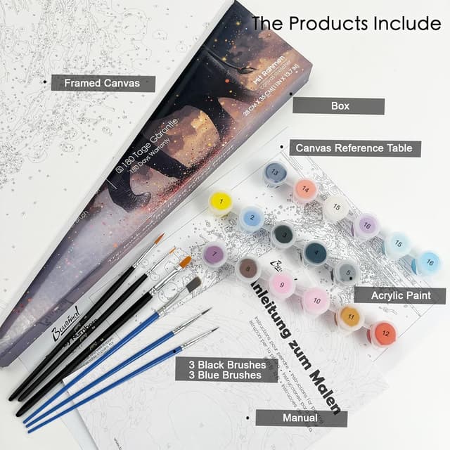 Detalle 2 de Bougimal Malen nach Zahlen 28 x 35