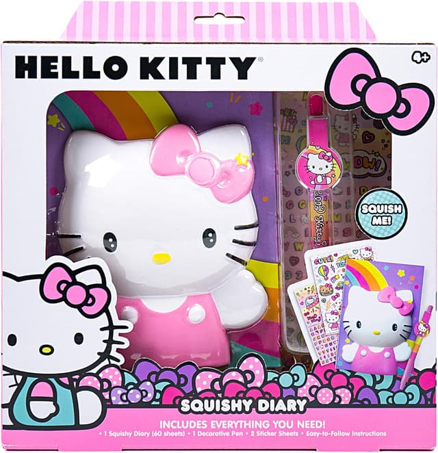 Detalle de Hello Kitty Squishy Diary Kit with 60 pages