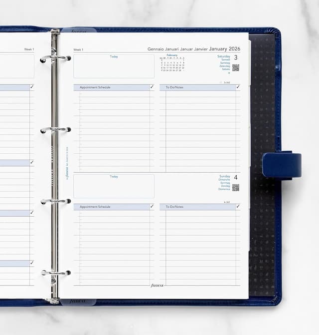 Detalle 1 de Filofax A4 day per page diary 2026