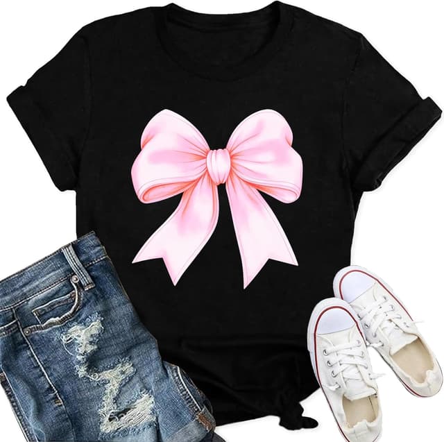 Detalle de Qskall women’s leopard bow T-shirt with bowknot detail