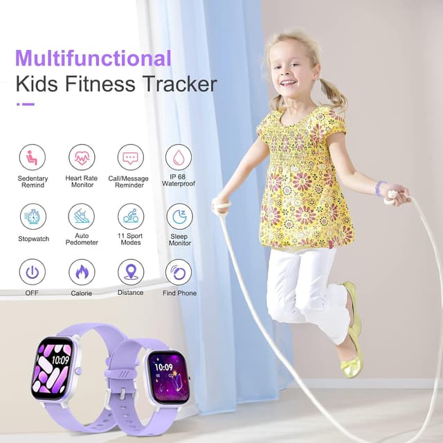 Thumbnail 3 de HENGTO Orologio Fitness Tracker per Bambini