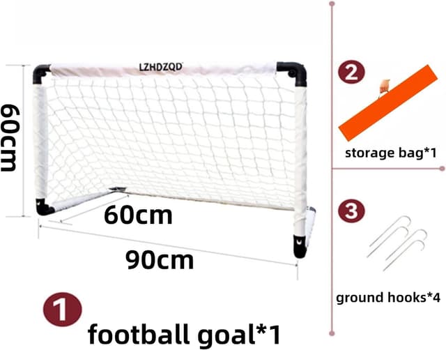 Detalle de LZHDZQD Kids Foldable Mini Football Goal (Indoor/Outdoor) with Carry Bag & Hooks