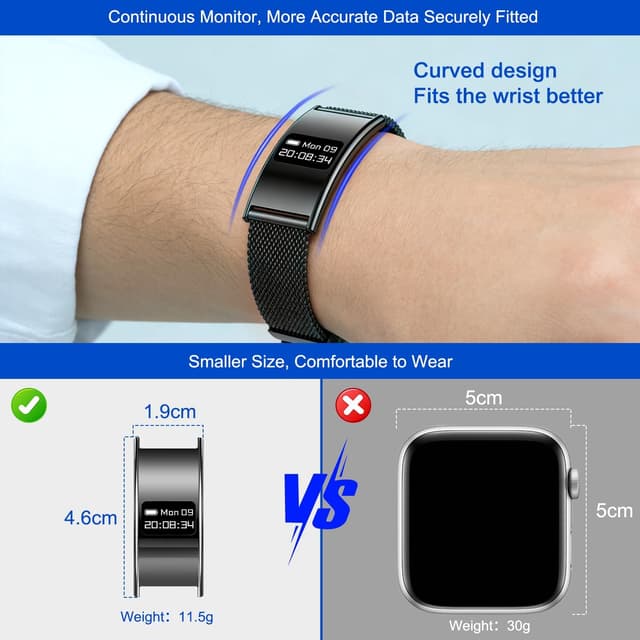 Detalle de Smartwatch Fitness Tracker Impermeabile con cardio, SpO2 e monitoraggio del sonno (compatibile Android e iOS)