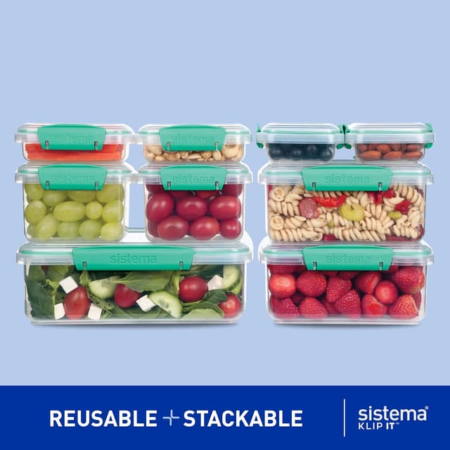 Detalle 2 de KLIP IT Recipientes Herméticos Apilables para Alimentos 🍱