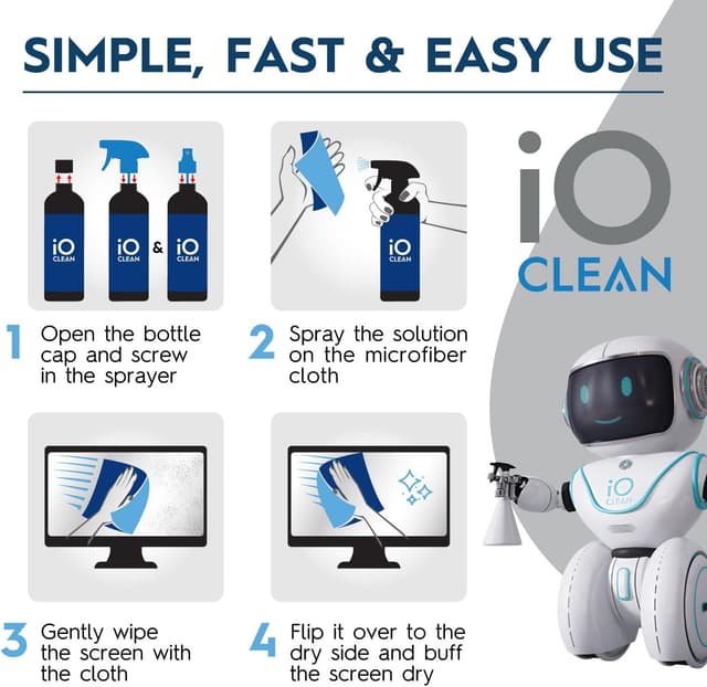 Thumbnail 3 de iO Clean Bildschirmreiniger Spray (16oz – 473ml)