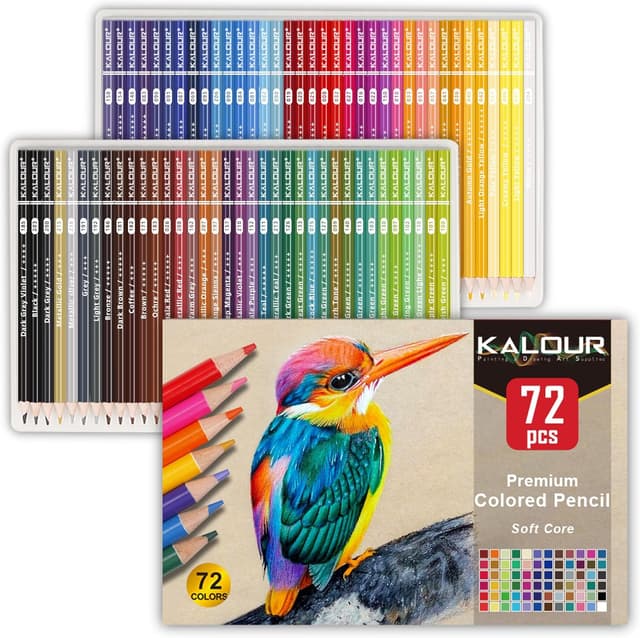 Imagen de KALOUR 72 Count Colored Pencils for Adult Coloring en OfertitasTOP