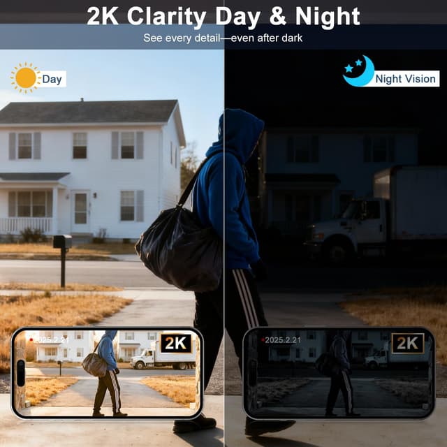 Detalle 2 de KAMEP Doorbell Camera 2K HD wireless