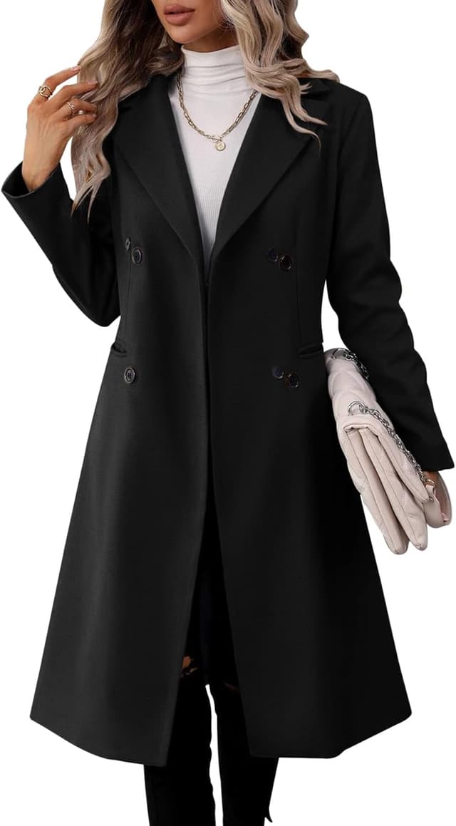 Detalle 2 de Danedvi Women's Long Double Breasted Coat ⚙