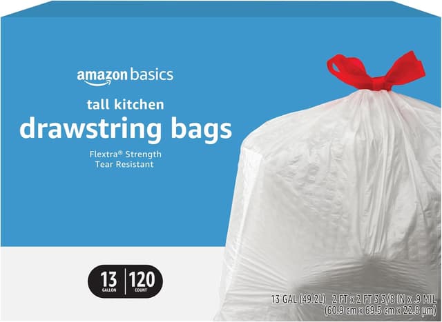Imagen de Amazon Basics Flextra Tall 13-Gallon Trash Bags ⚙ en OfertitasTOP