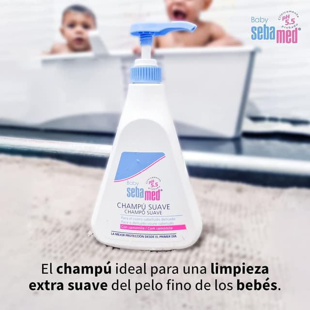 Detalle 2 de Sebamed Baby Champú Suave 500 ml para cabello fino