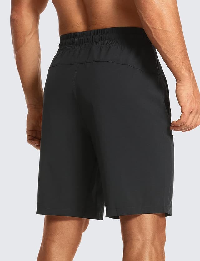 Detalle 2 de CRZ YOGA Uomo pantaloncini sportivi da corsa ad asciugatura rapida, 23 cm – Nero S