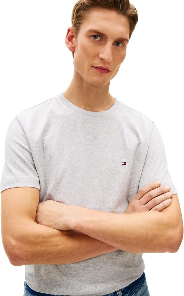 Detalle de Tommy Hilfiger Ess Seasonal Reg Fit Solid Tee (MW0MW39995) maglietta a manica corta da uomo