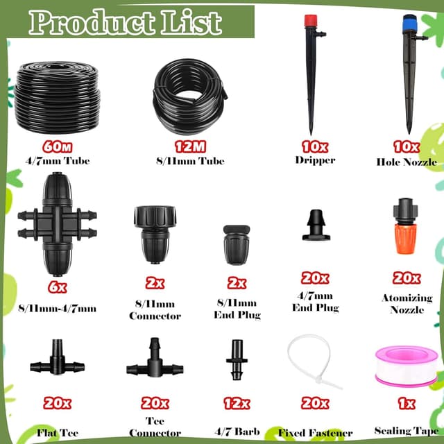 Detalle 2 de Irrigation System Kit 240FT automatic drip