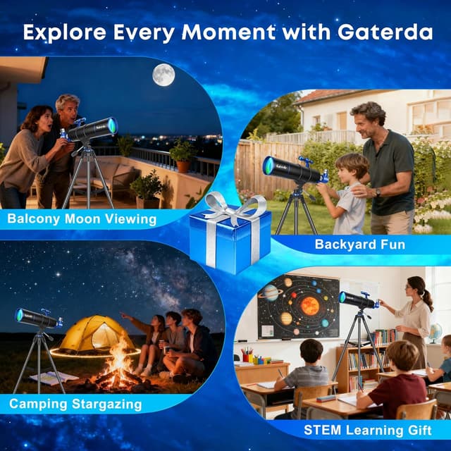 Thumbnail 6 de Gaterda Teleskop 90 mm Refraktor 🔭