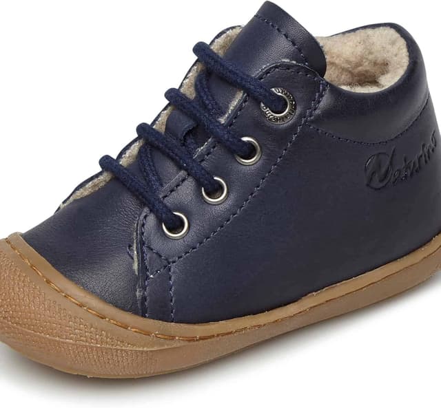 Detalle de Naturino Lauflernschuhe aus Leder mit Wollfutter – Lauflernhilfe mit Schnürung