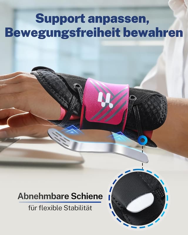Thumbnail 2 de Fitomo Handgelenkstütze rechts mit Metallschiene & Daumen-Design gegen Reibung (L/XL)