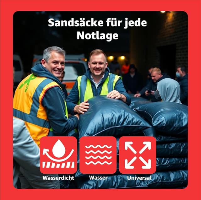 Thumbnail 4 de Sack & Gewebesack 10x Sandsäcke 40x50 cm für Hochwasserschutz