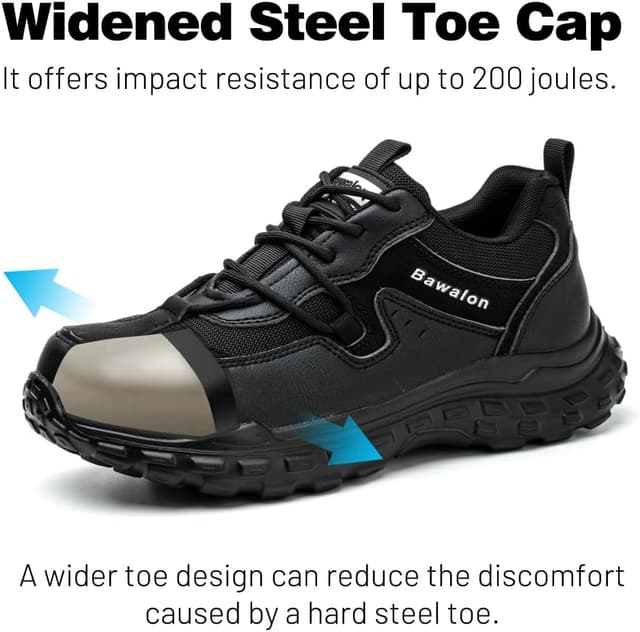 Detalle de Lightweight safety trainers with steel toe