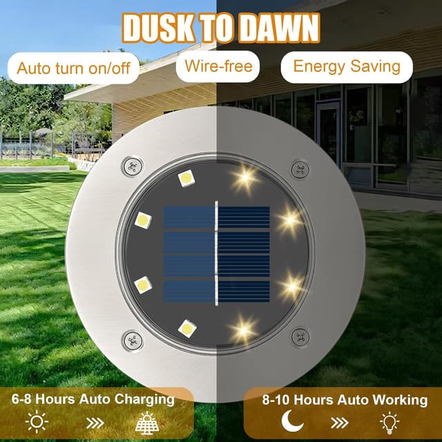Thumbnail 1 de Solar Lights Outdoor Garden 6 Pack