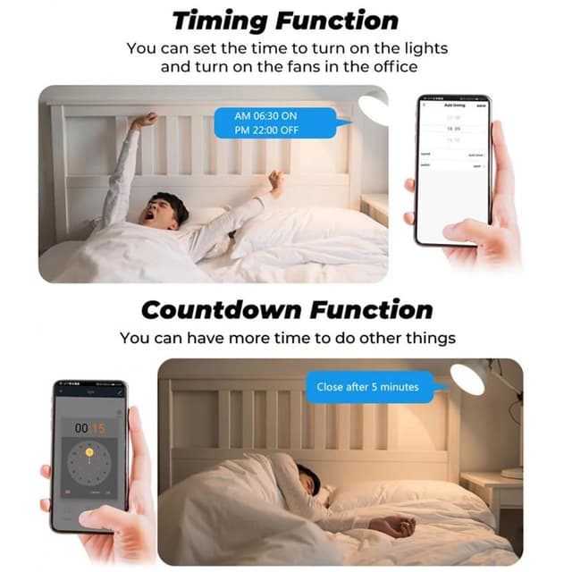 Thumbnail 6 de Yueyang WiFi Smart Switch 220V (Tuya/Smart Life) con relè e contatto a secco, controllo da app e vocale