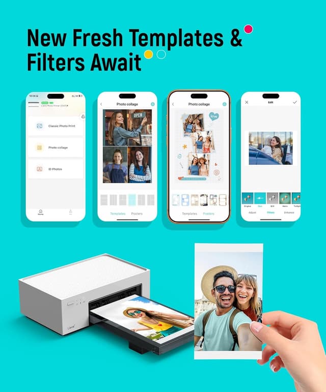 Thumbnail 5 de Liene M100 4x6 Photo Printer 100 Sheets 🎞