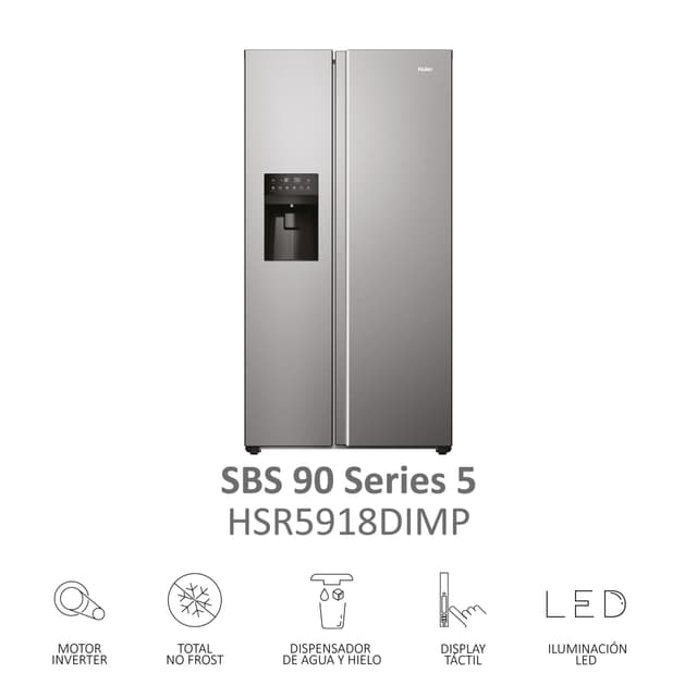 Thumbnail 5 de Haier HSR5918DIMP frigorífico americano Total No Frost 📺