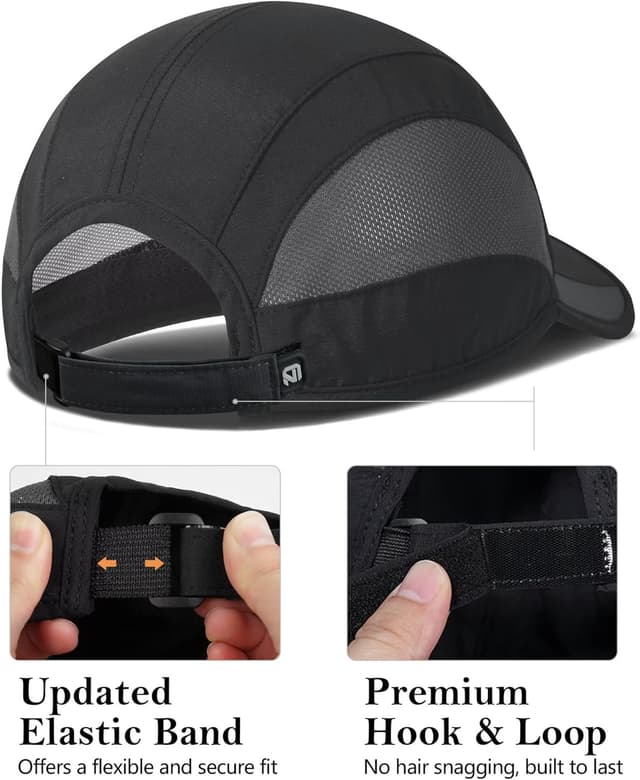 Detalle de GADIEMKENSD Unstructured Quick-Dry Sports Cap mit UPF 50+ Schutz für Outdoor & Sport