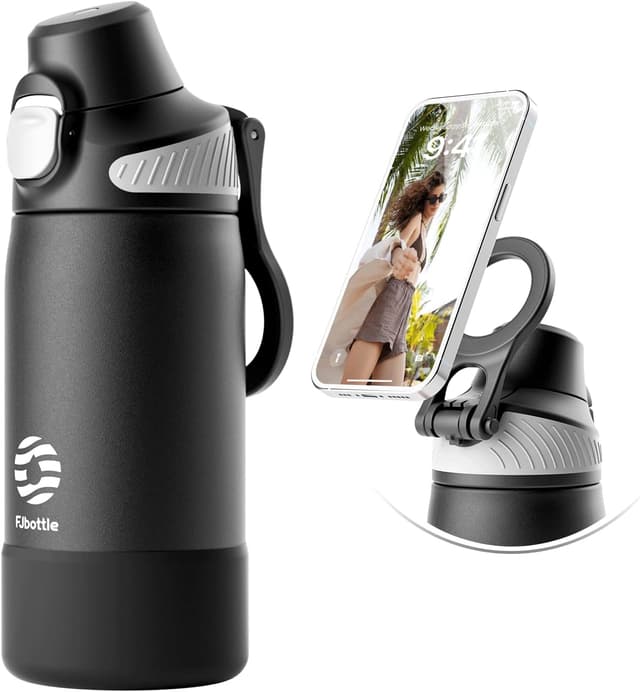 Detalle de Edelstahl-Trinkflasche mit 1-Klick Öffnung 1000 ml