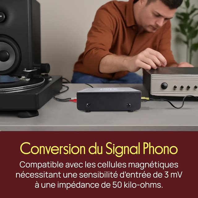 Detalle 1 de Pyle Préampli Phono 12 V