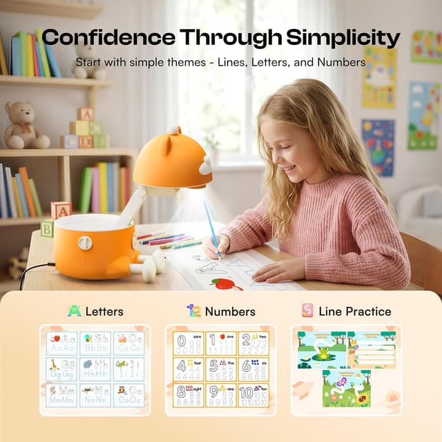 Detalle 2 de Caydo T3 AI drawing projector 720P for kids