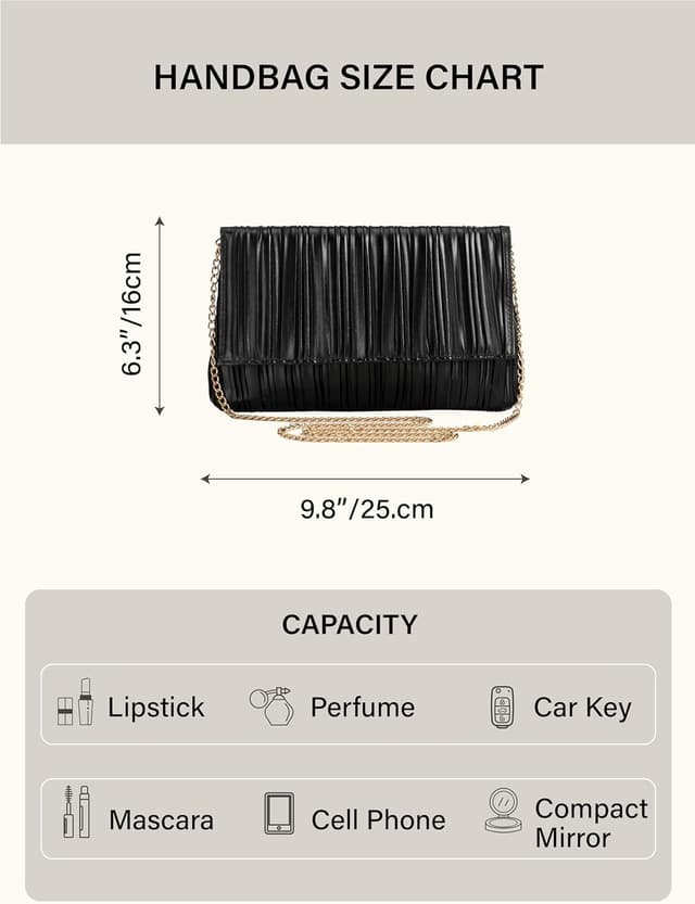 Thumbnail 6 de BABEYOND Pleated clutch bag, 120 cm chain