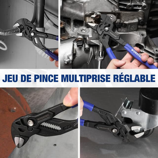 Thumbnail 5 de WORKPRO Clés à pince 180/255 mm