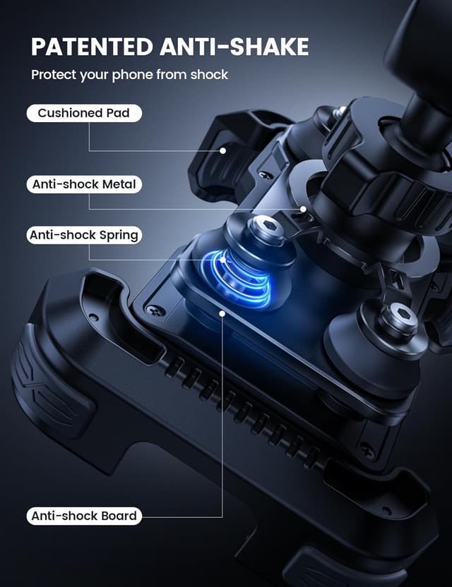 Detalle de Lamicall Motorcycle Phone Mount Holder for iPhone 16