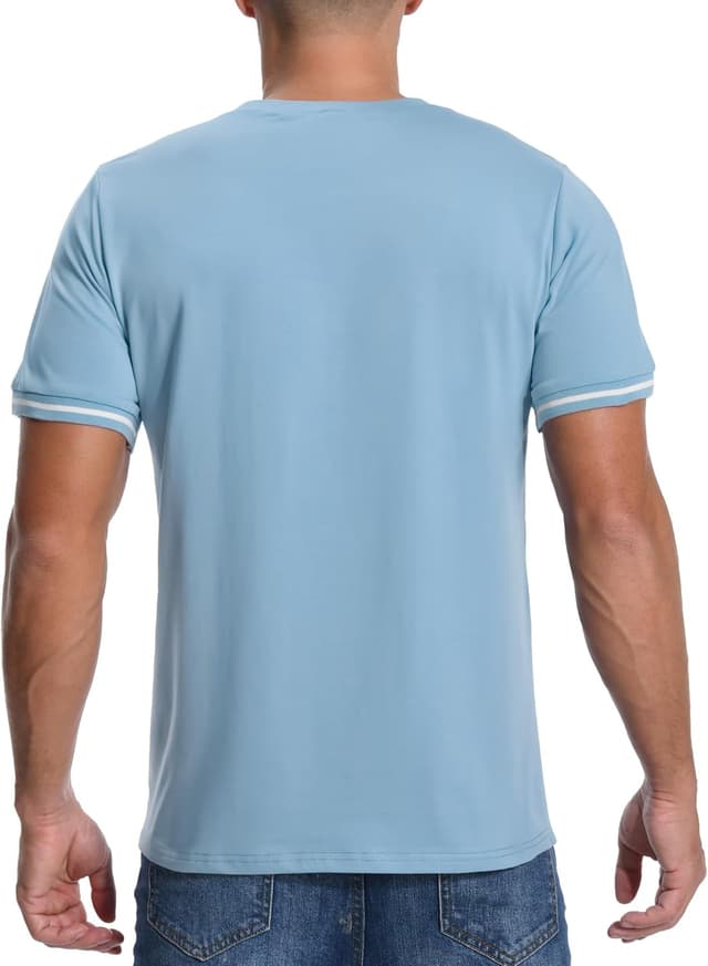 Thumbnail 4 de KUYIGO Henley-T-Shirt Herren Gestickt