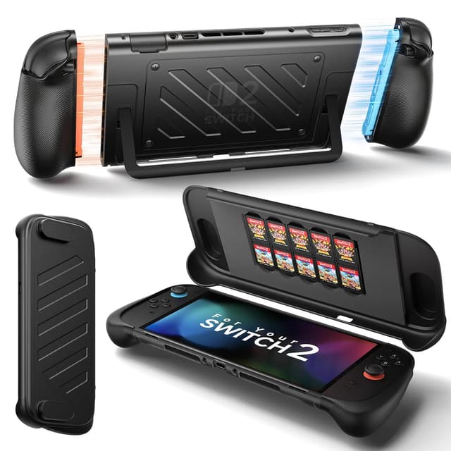 Detalle de JSAUX Protective Case for Nintendo Switch 2 10-Game Slots