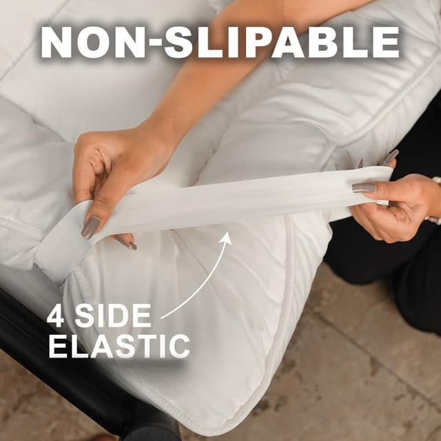 Thumbnail 4 de LOOMERIG Premium Microfiber Mattress Topper 137x190cm