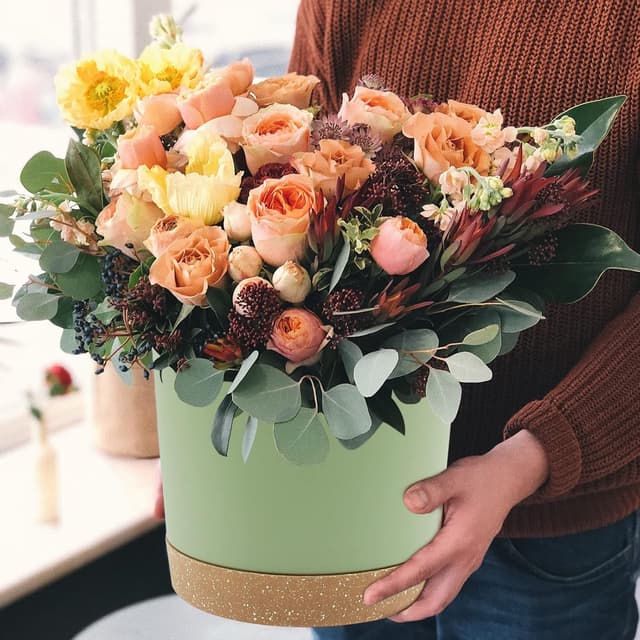 Detalle de QCQHDU 25.4cm Plant Pot (2 Pack) with Drainage Holes & Saucer Tray, Green