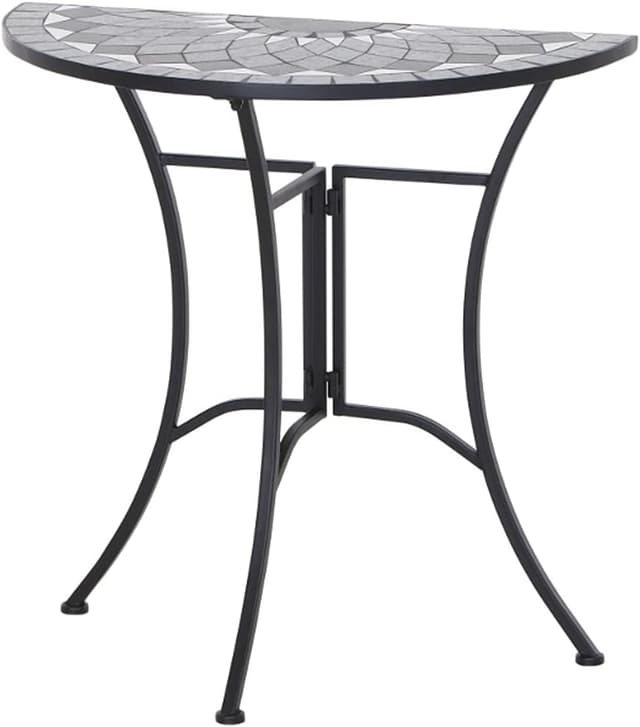 Detalle de Siena Garden Como Tisch, klappbar in matt-schwarz/dunkelgrau