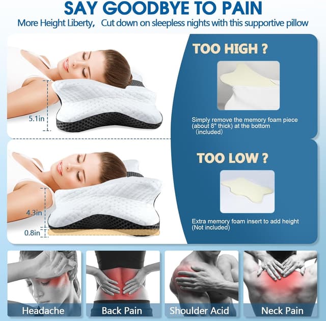 Detalle 2 de CHxxy Memory Foam Cervical Pillow